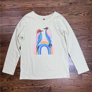 Tea Collection Girls Turkish Bee-eater Bird Artsy Graphic Longsleeve T-Shirt 8